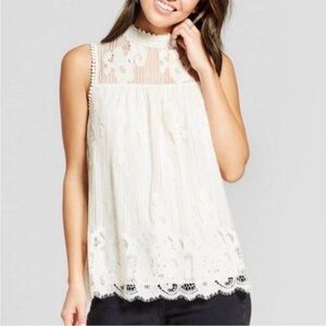 Gorgeous Cream Lace Tank